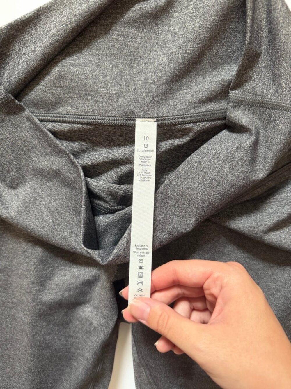 NWT Lululemon Wunder Under HR Tight 28” Luxtreme Leggings Size 10 Heathered Gray - Picture 3 of 5